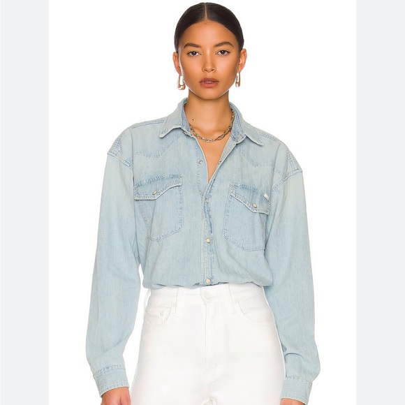 MOTHER Tops - MOTHER Western Denim Overshirt